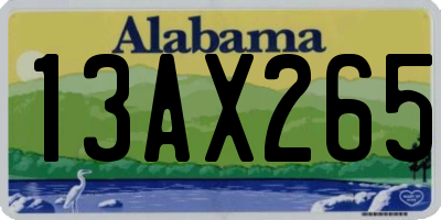 AL license plate 13AX265