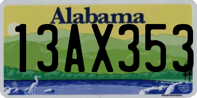 AL license plate 13AX353