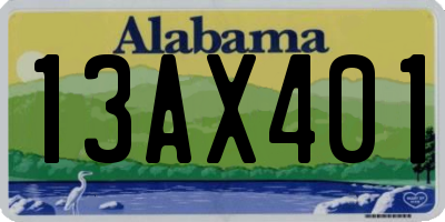 AL license plate 13AX401