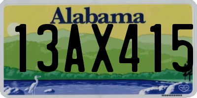 AL license plate 13AX415