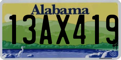 AL license plate 13AX419