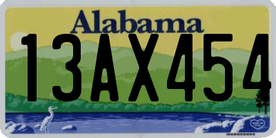 AL license plate 13AX454