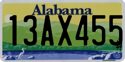 AL license plate 13AX455
