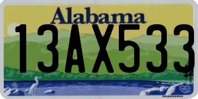 AL license plate 13AX533