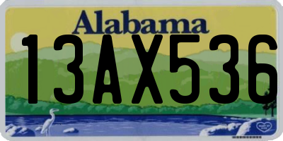 AL license plate 13AX536