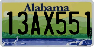 AL license plate 13AX551
