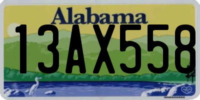 AL license plate 13AX558