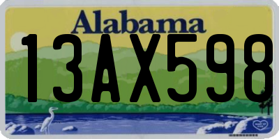 AL license plate 13AX598