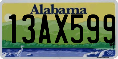 AL license plate 13AX599
