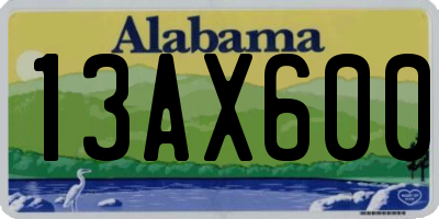 AL license plate 13AX600