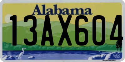 AL license plate 13AX604