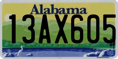 AL license plate 13AX605