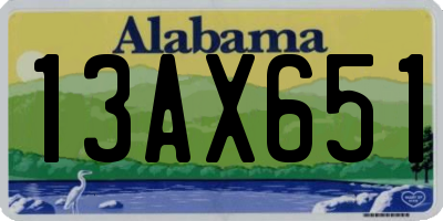 AL license plate 13AX651