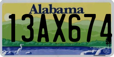 AL license plate 13AX674
