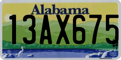 AL license plate 13AX675