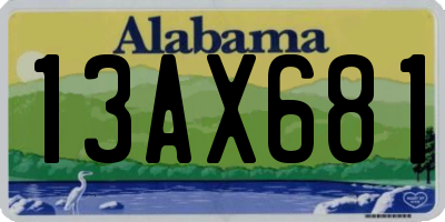 AL license plate 13AX681