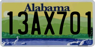 AL license plate 13AX701