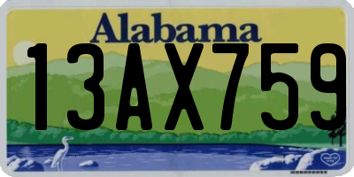 AL license plate 13AX759