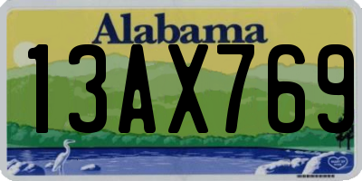 AL license plate 13AX769