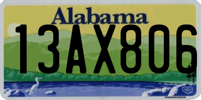 AL license plate 13AX806