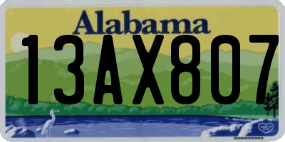 AL license plate 13AX807
