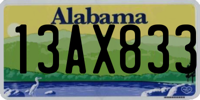 AL license plate 13AX833