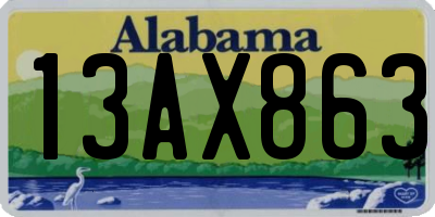 AL license plate 13AX863