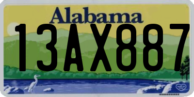 AL license plate 13AX887