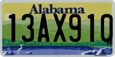 AL license plate 13AX910