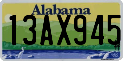 AL license plate 13AX945