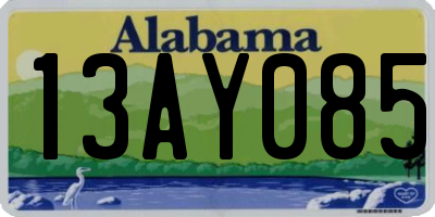 AL license plate 13AY085