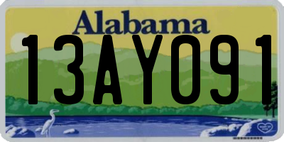 AL license plate 13AY091
