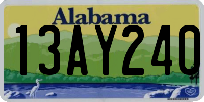 AL license plate 13AY240