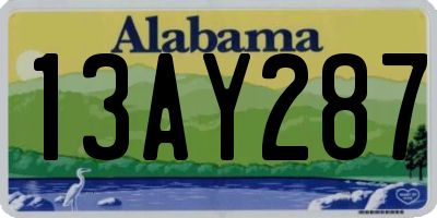 AL license plate 13AY287
