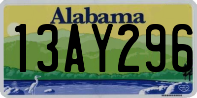 AL license plate 13AY296