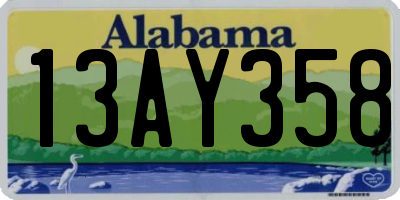 AL license plate 13AY358