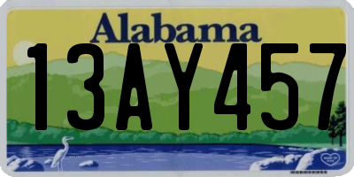 AL license plate 13AY457