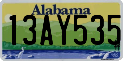 AL license plate 13AY535