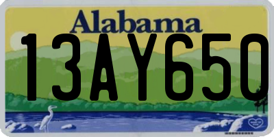 AL license plate 13AY650