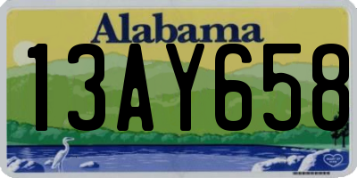 AL license plate 13AY658