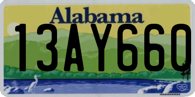 AL license plate 13AY660