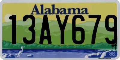 AL license plate 13AY679