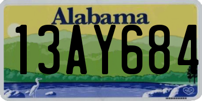 AL license plate 13AY684