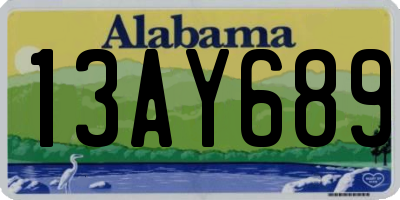 AL license plate 13AY689