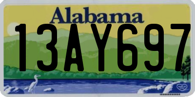 AL license plate 13AY697