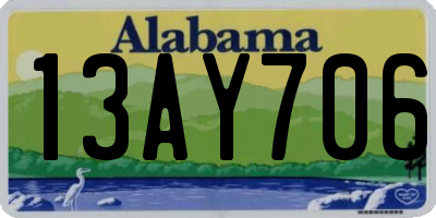 AL license plate 13AY706