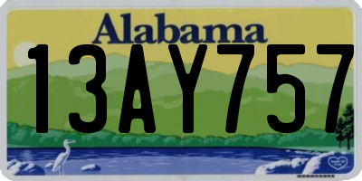 AL license plate 13AY757