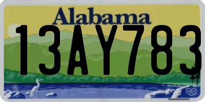 AL license plate 13AY783