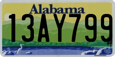AL license plate 13AY799
