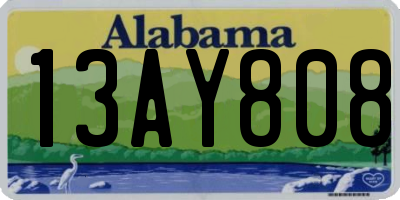 AL license plate 13AY808